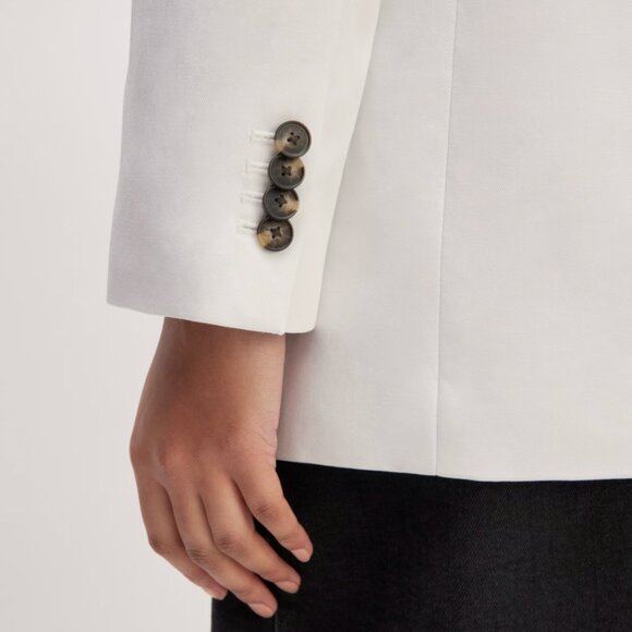 NEW Everlane The Oversized Blazer in Buttersmooth Womens 10 White - Picture 4 of 14